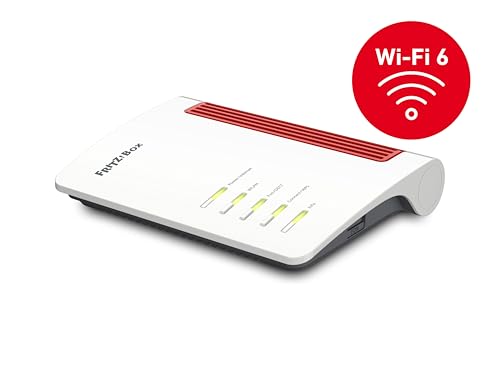 AVM FRITZ!Box 4050 – Wi-Fi 6 Dual-Band Router mit Mesh, DECT & Medienserver