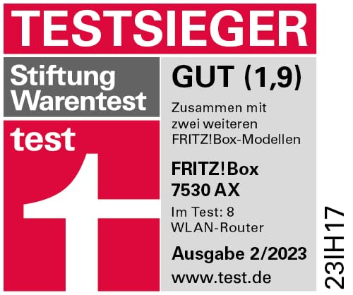 FRITZ!Box 7530 AX – WLAN Router mit Wi-Fi 6, VDSL Supervectoring & Mesh