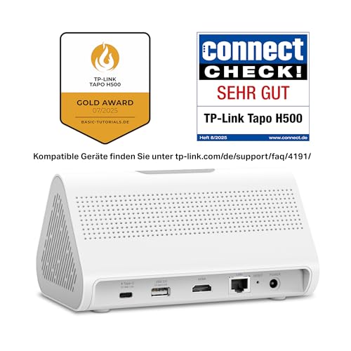TP-Link Tapo H500 HomeBase – Smart Hub mit 16GB Speicher, erweiterbar auf 16TB
