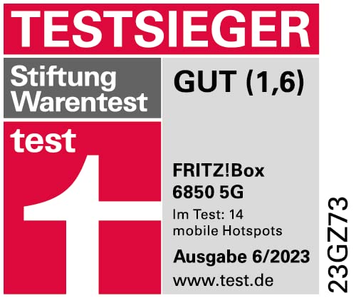 FRITZ!Box 6850 5G – LTE/5G Router mit WLAN AC+N & DECT-Basis