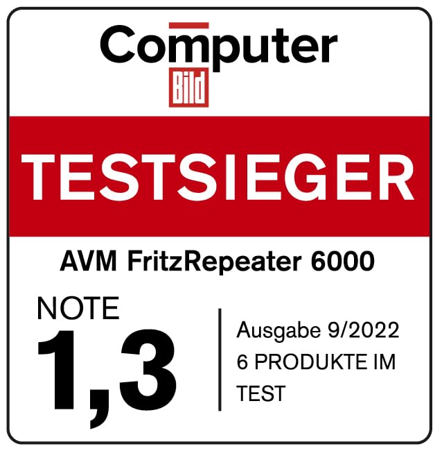 FRITZ!Repeater 6000 – Wi-Fi 6 Tri-Band Repeater mit 2.5G LAN