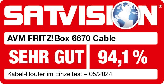 AVM FRITZ!Box 6670 Cable Router – DOCSIS 3.1 Modem, WiFi 7, 2.5G LAN, Zigbee-Integration