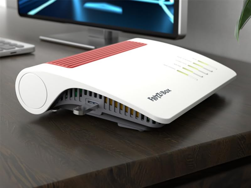 AVM FRITZ!Box 7590 AX WiFi 6 DSL Router – Mesh, DECT-Basis, Exklusive Edition mit USB-Stick