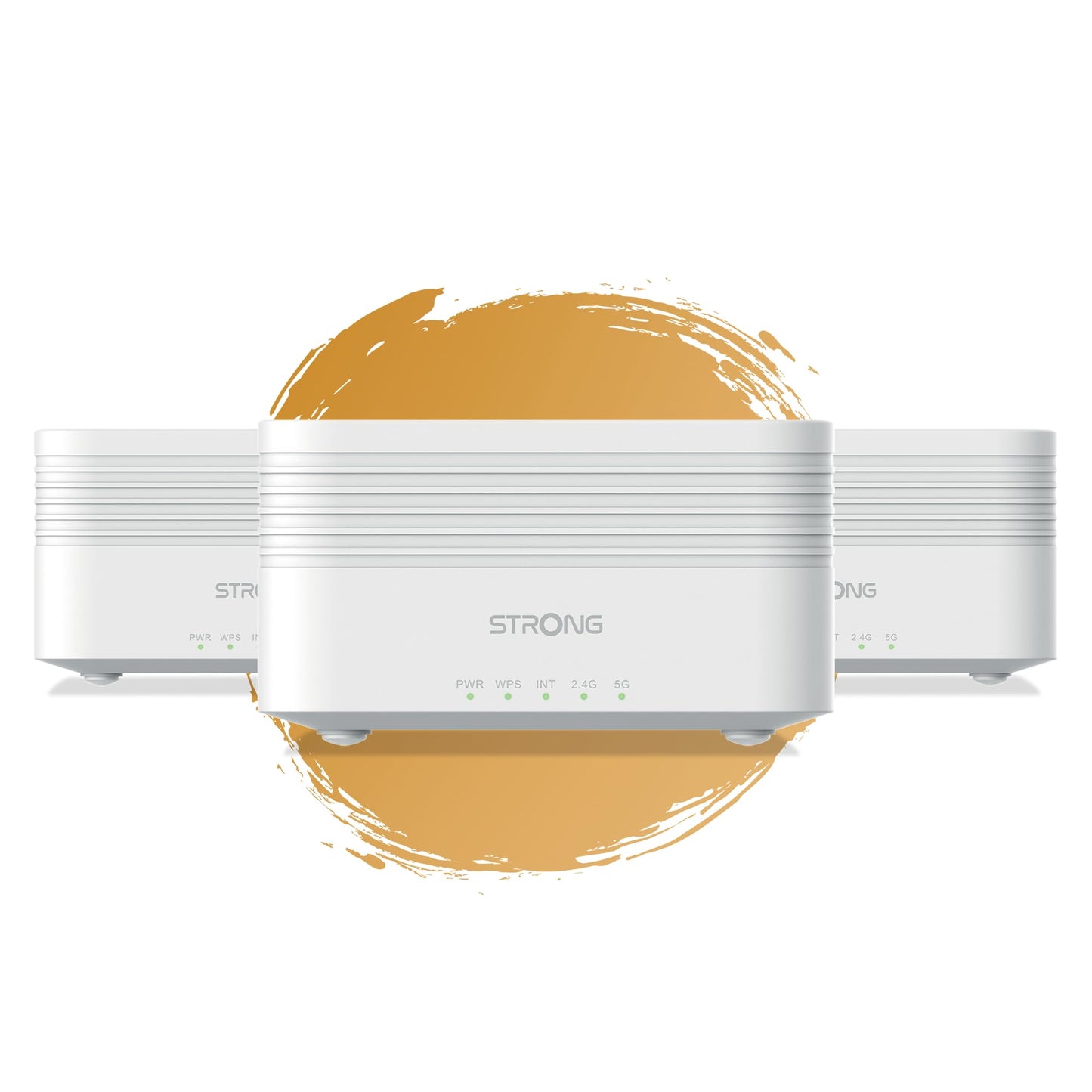 STRONG Atria Mesh AX3000 WiFi 6 Add-On Kit (3er-Pack) – Dual-Band Abdeckung, Gigabit-Ports, Weiß