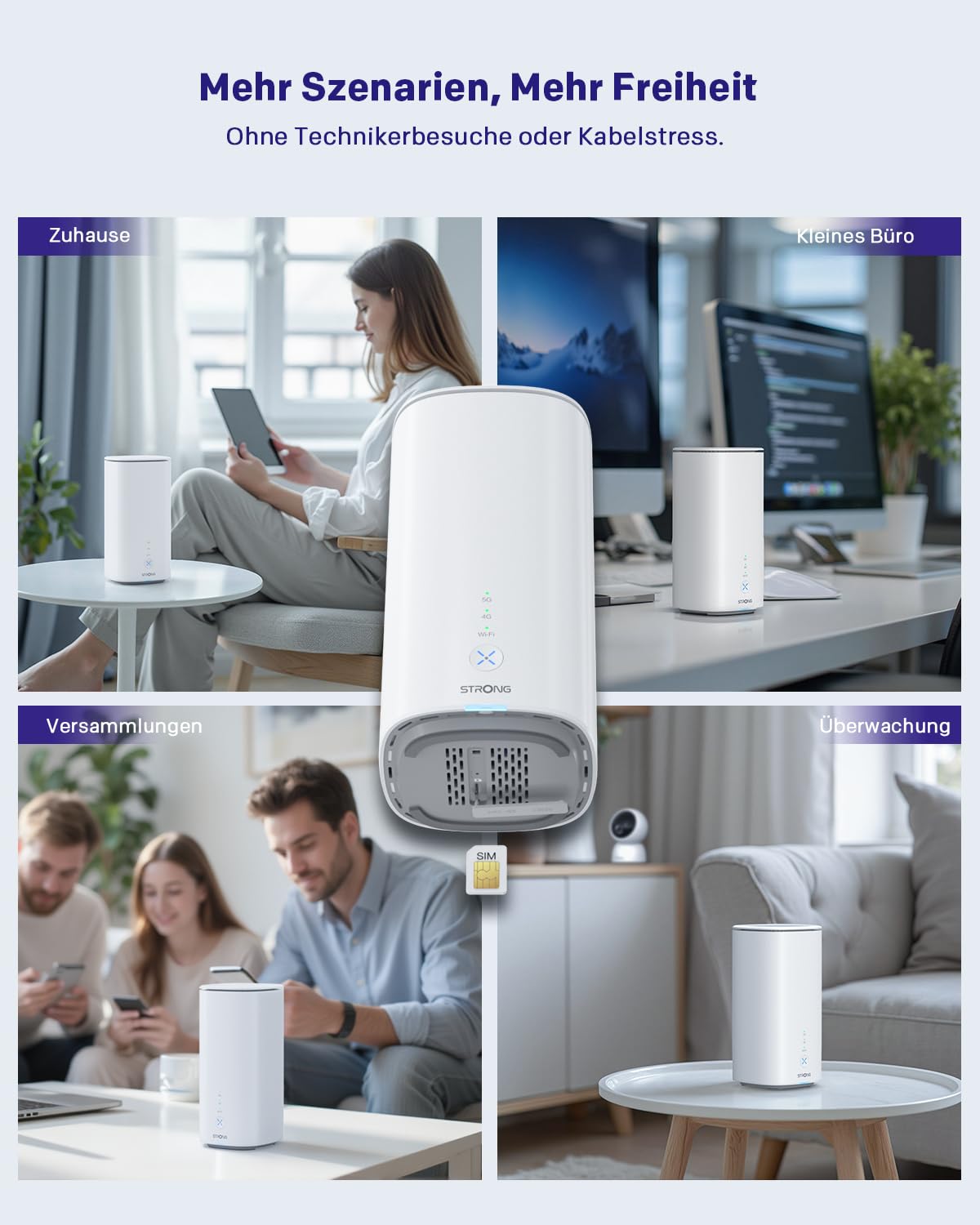 STRONG 5G WLAN Router – Wi-Fi 6 AX3000 Mobiler Hotspot mit Dual-LAN