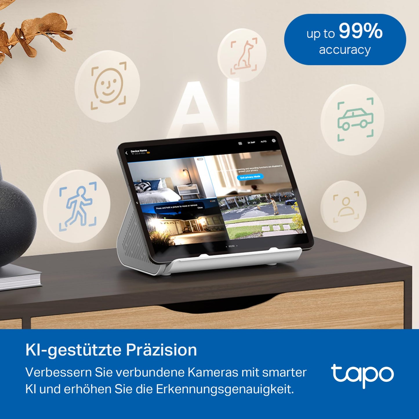 TP-Link Tapo H500 HomeBase – Smart Hub mit 16GB Speicher, erweiterbar auf 16TB