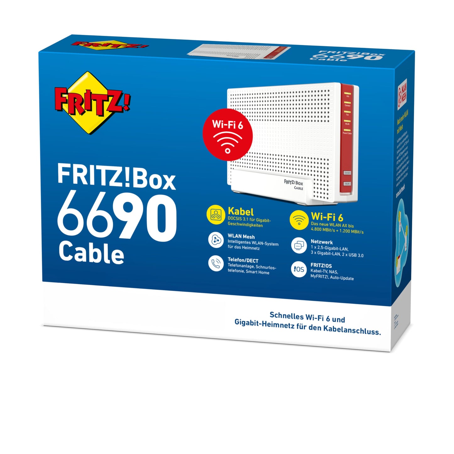FRITZ!Box 6690 Cable – DOCSIS 3.1 Kabelrouter mit Wi-Fi 6 & 2.5G LAN