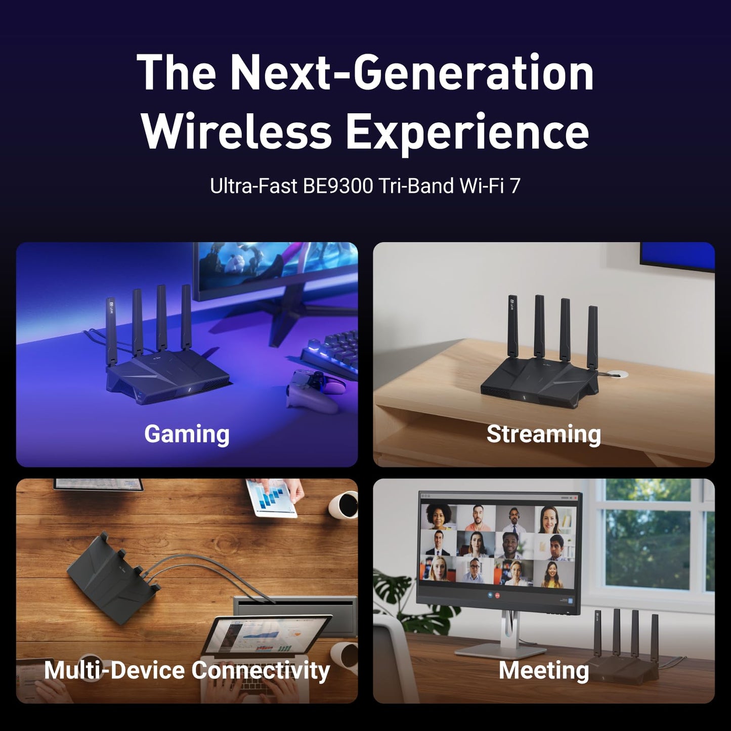 GL.iNet GL-BE9300 Flint 3 Tri-Band WiFi 7 Router – 5×2.5G Ports, 6 GHz, VPN, Gaming & Home