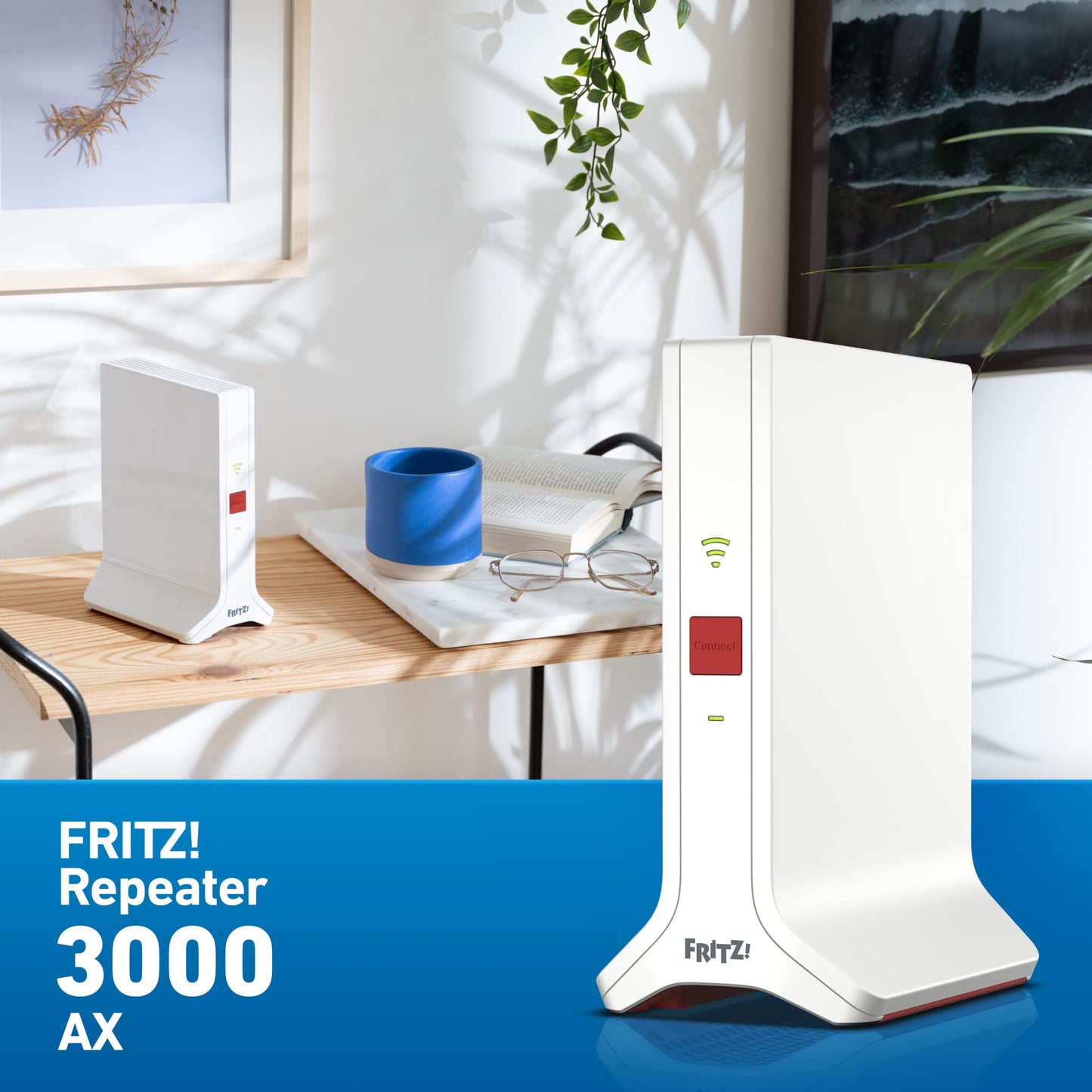 FRITZ!Repeater 3000 AX – WiFi 6 Tri-Band Repeater, bis zu 4200 MBit/s