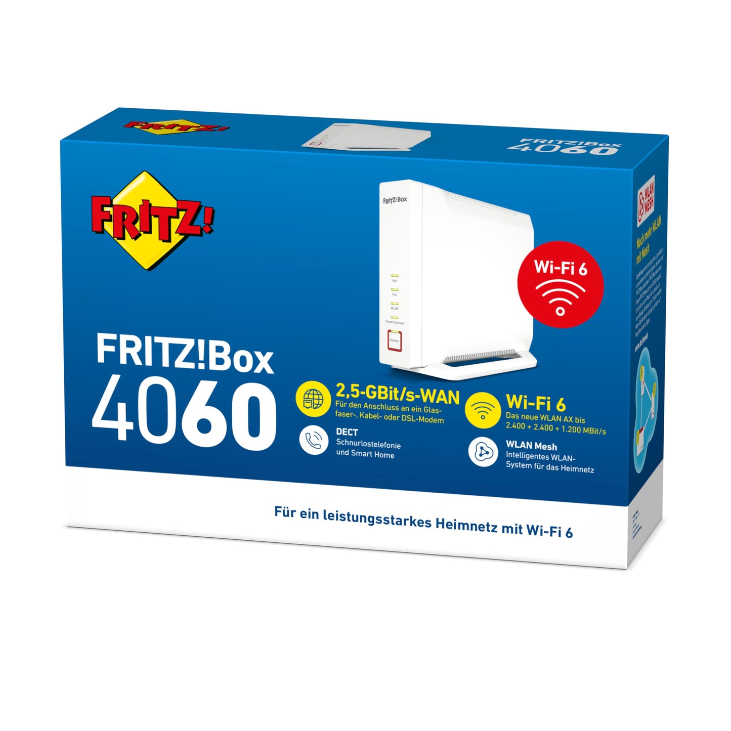 FRITZ!Box 4060 – Wi-Fi 6 Mesh Router mit DECT-Basis & USB 3.0