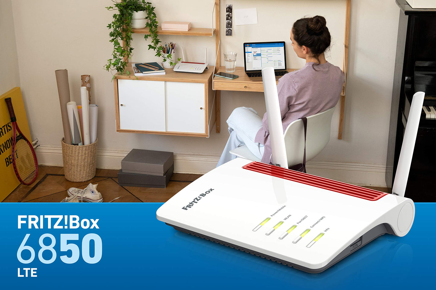 FRITZ!Box 6850 – LTE Router mit WLAN AC+N bis 866 MBit/s & Gigabit-LAN