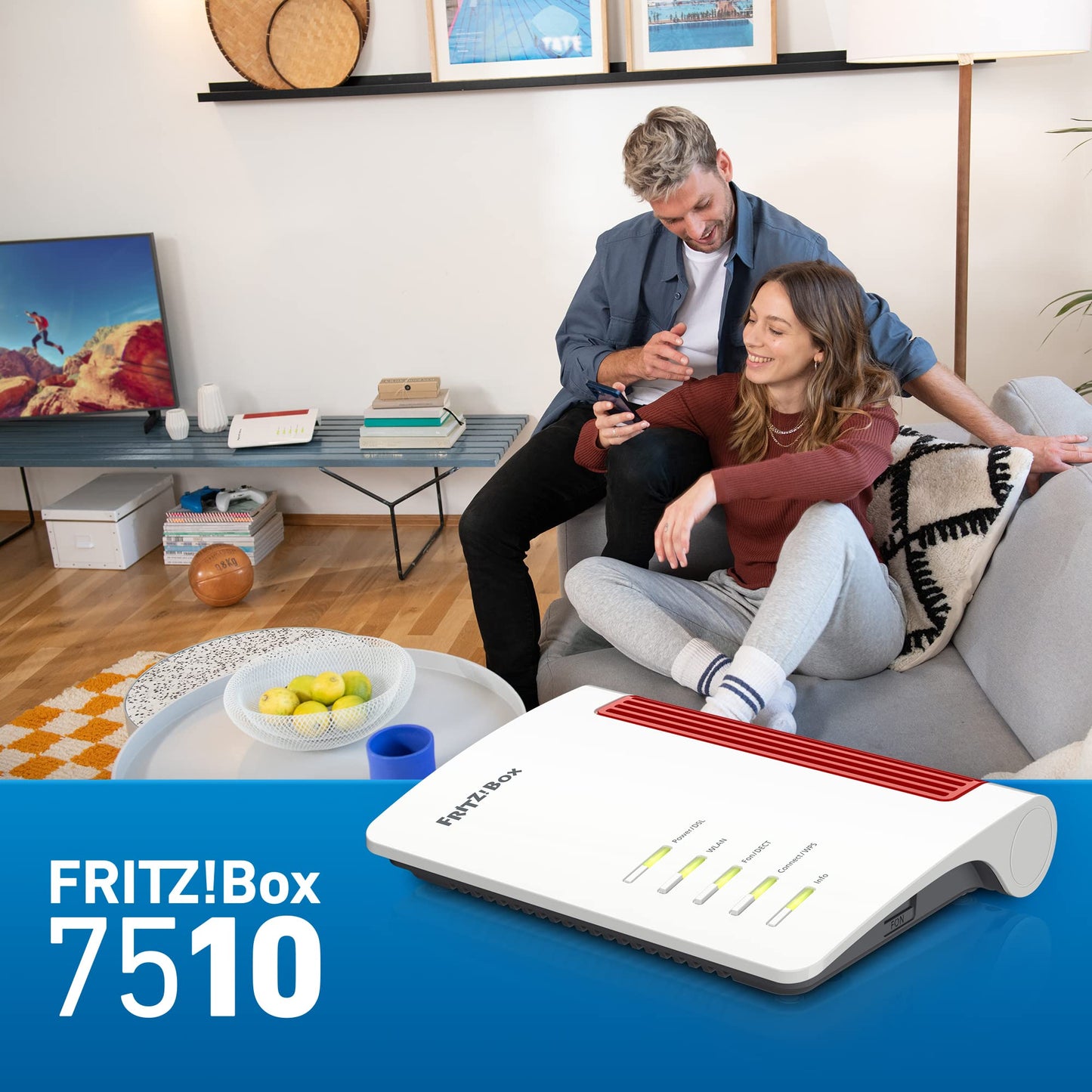 FRITZ!Box 7510 – WLAN Router mit Wi-Fi 6, VDSL Supervectoring & Mesh