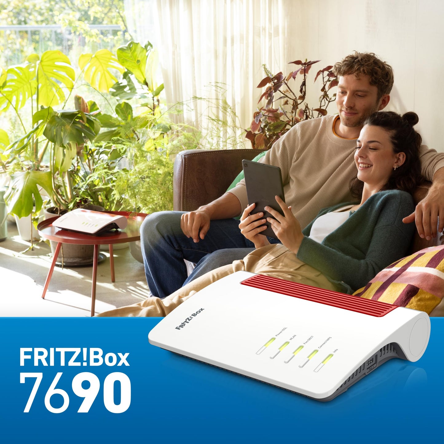 FRITZ!Box 7690 International – Wi-Fi 7 DSL Router mit Mesh & DECT-Basis