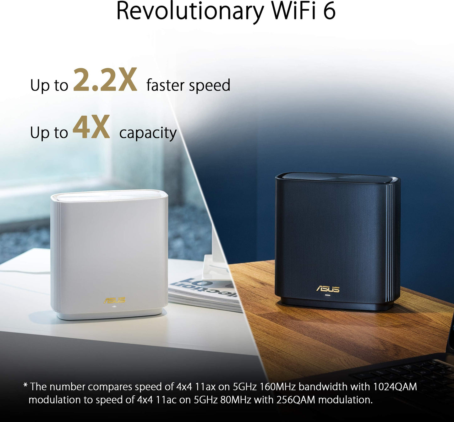 ASUS ZenWiFi XT8 AX6600 WiFi 6 Mesh System – 2er-Set, AiMesh, 2.5G WAN & AiProtection