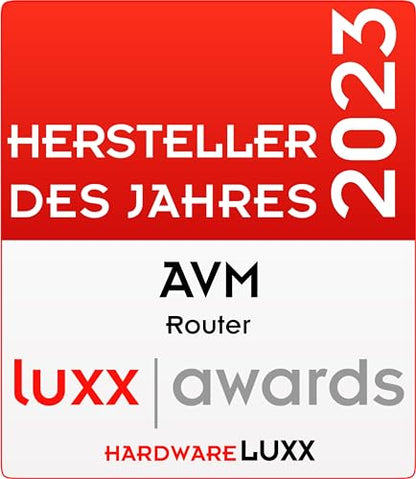 AVM FRITZ!Box 7590 AX WiFi 6 DSL Router – Mesh, DECT-Basis, Exklusive Edition mit USB-Stick