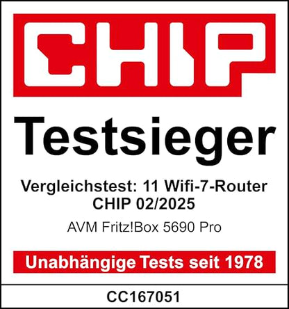 FRITZ!Box 5690 Pro – Premium WLAN Router mit Wi-Fi 7, Glasfaser & DSL