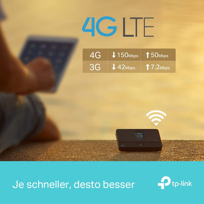 TP-Link M7350 – Mobiler 4G/LTE-Router mit bis zu 150 Mbit/s, Hotspot, Akku