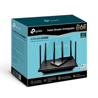 TP-Link Archer AXE75 Tri-Band WiFi 6E Router – AX5400, Gigabit-Ports, USB 3.0, WPA3-Sicherheit