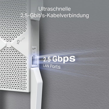 TP-Link RE655BE Tri-Band WiFi 7 Repeater – BE9300, EasyMesh, 2.5G LAN, WPA3