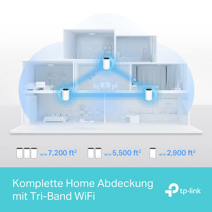 TP-Link Deco XE75 (3er-Set) – Wi-Fi 6E AXE5400 Mesh Tri-Band System