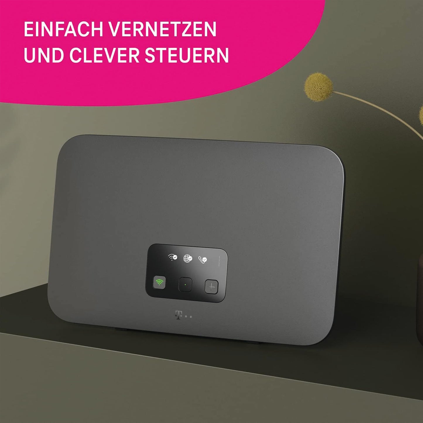 Deutsche Telekom Speedport Smart 4R WiFi 6 Mesh Router mit smarter WiZ Lampe – Starter-Set für Zuhause