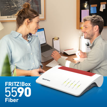 FRITZ!Box 5590 Fiber – Glasfaser-Router mit Wi-Fi 6, Mesh & 2.5G LAN-Port