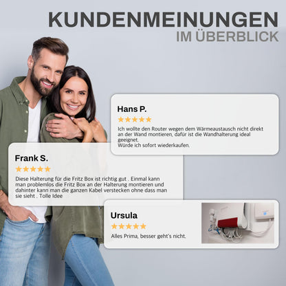 Wandhalterung für FRITZ!Box Router – kompatibel mit 7590, 7530, 7490, 6660, 6590