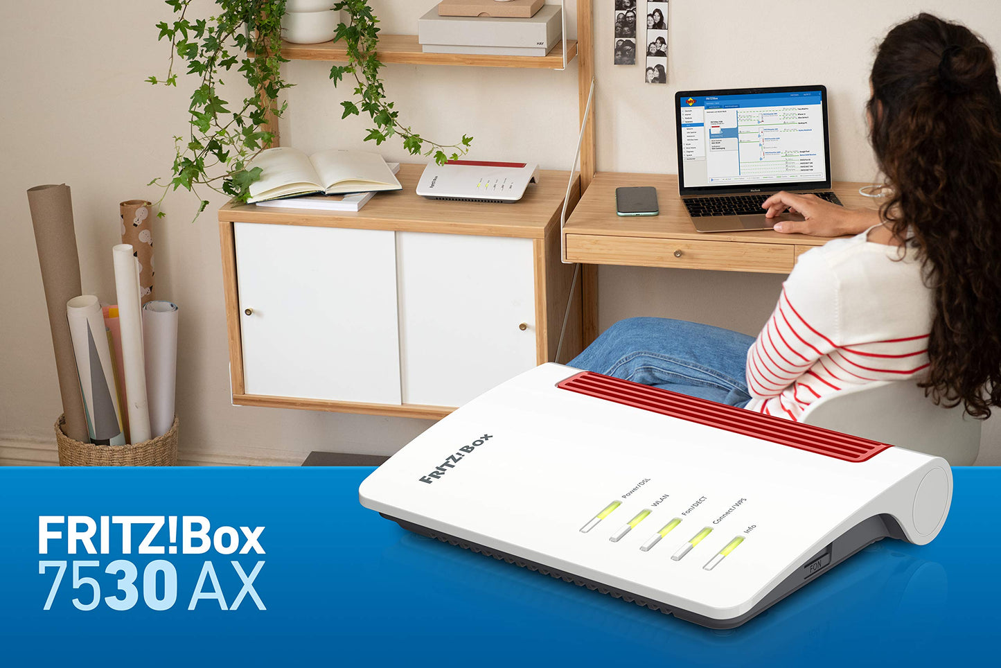 FRITZ!Box 7530 AX – WLAN Router mit Wi-Fi 6, VDSL Supervectoring & Mesh